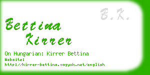 bettina kirrer business card